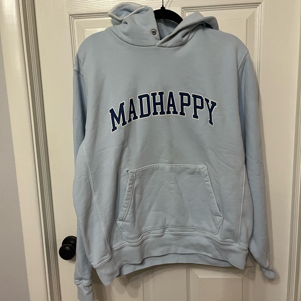 MADHAPPY Campus Snap Fleece Hoodie size medium oversized - Picture 2 of 8